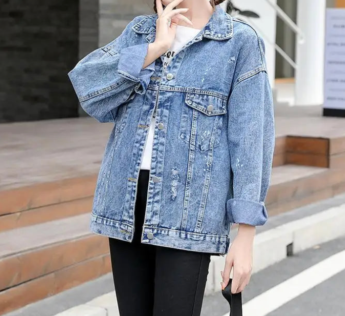 Stilla | Cool Design Jeansjakke Mus Dame