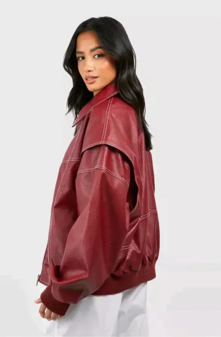 Stilla | Oversize Rød Jakke