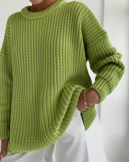 Stilla | Møsset Pullover Til Kolde Dage