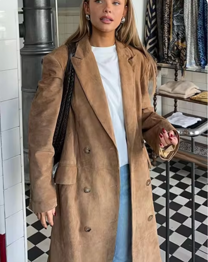 Stilla | Lang Suede jakke til elegante looks