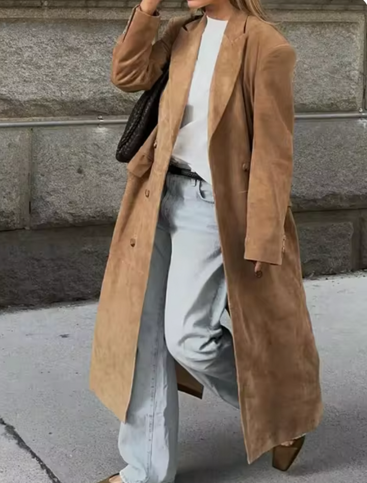 Stilla | Lang Suede jakke til elegante looks