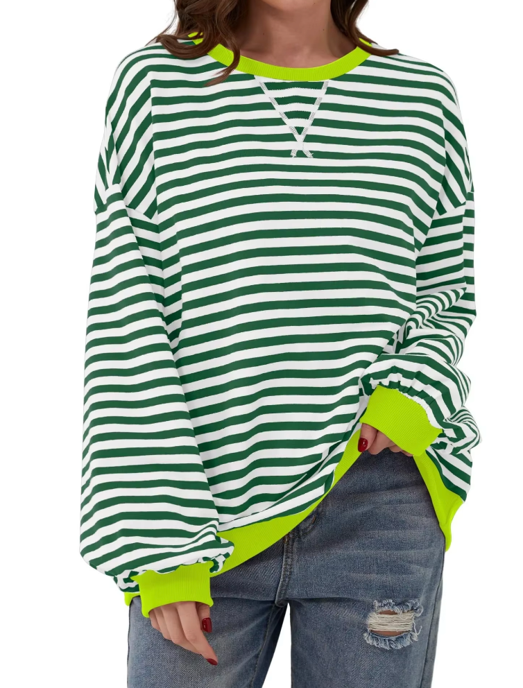 Stilla | Pullover med striber