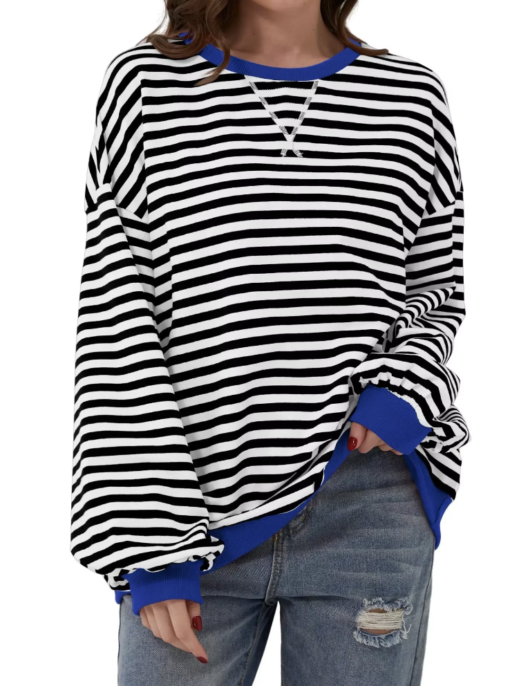 Stilla | Pullover med striber