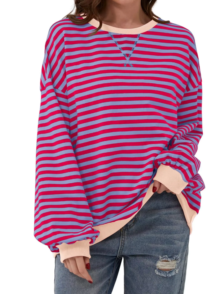 Stilla | Pullover med striber