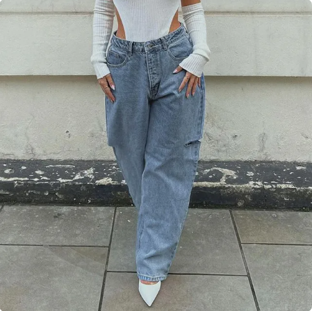 Stilla | Stilfulde Retro Cargo Jeans