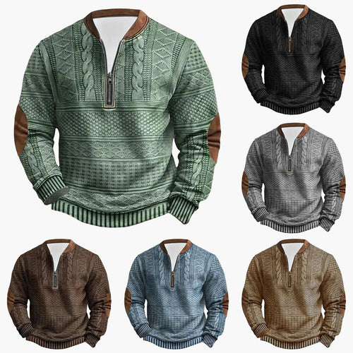 Stilla | Outdoor Casual Pullover med Ståkrave og Lynlås - Moderne Fritidstrøje til Hverdag og Fritid
