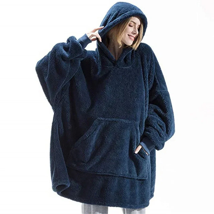 Stilla | Overdimensioneret flannel tæppe hoodie til mænd & kvinder