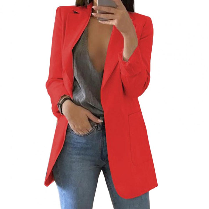 Stilla | Blazer Taljeret pasform Hof længde Store lommer Åben front