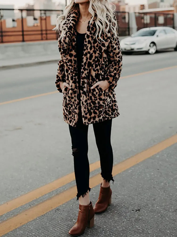Stilla | Leopardmønster Coat