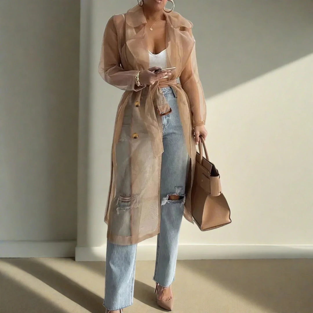 Stilla | Gennemsigtig Trenchcoat