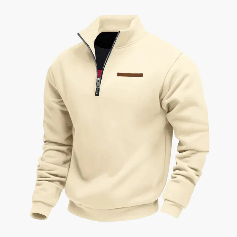 Stilla | Halvzip Sweatshirt Fritidstrøje med Ståkrave - Perfekt til Rejser og Hverdag