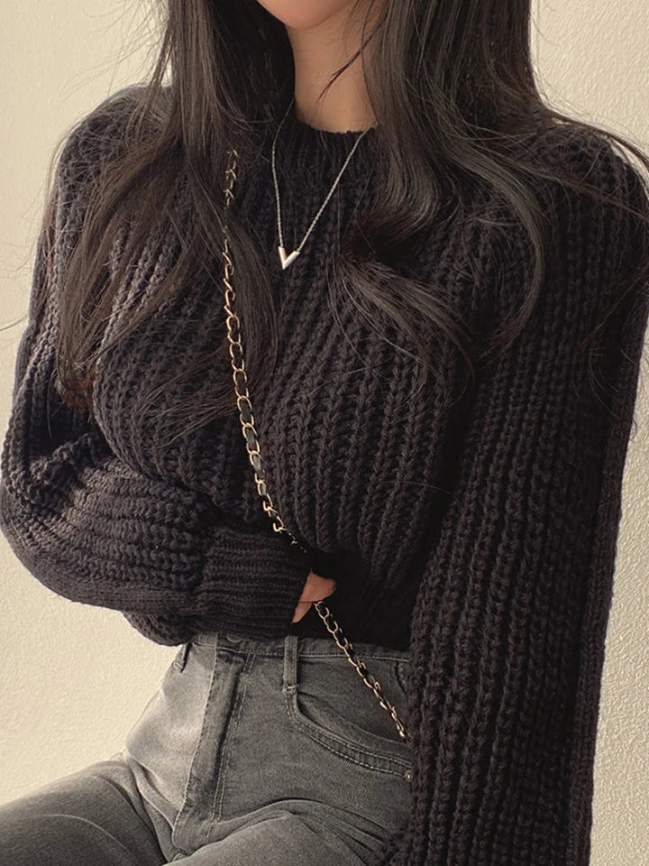 Stilla | Vintage Overstørrelse Pullover Harajuku Til Kvinder Med Lange Ærmer
