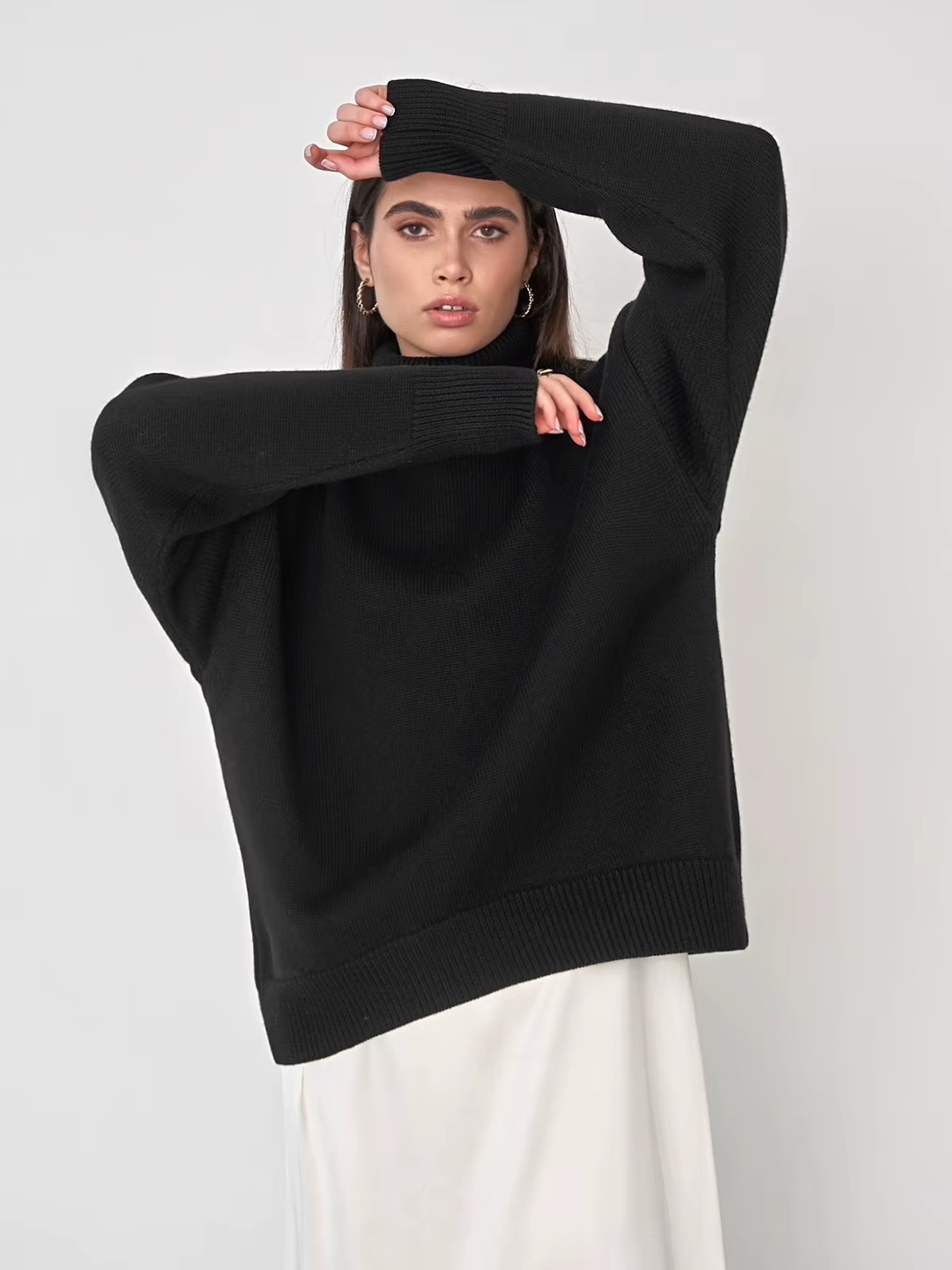 Stilla | S tørremaskinen Oversize-sweater med høj hals