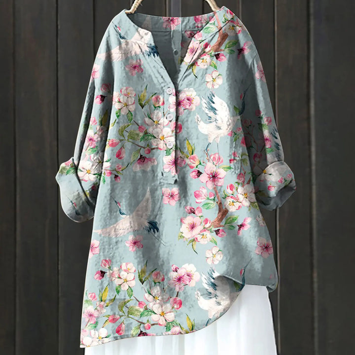 Skovae | Langærmet bluse med blomstermønster