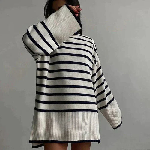 Stilla | Strikpullover Oversized Fit Blødt Rullekrave Lang Ærme Fritidsdesign