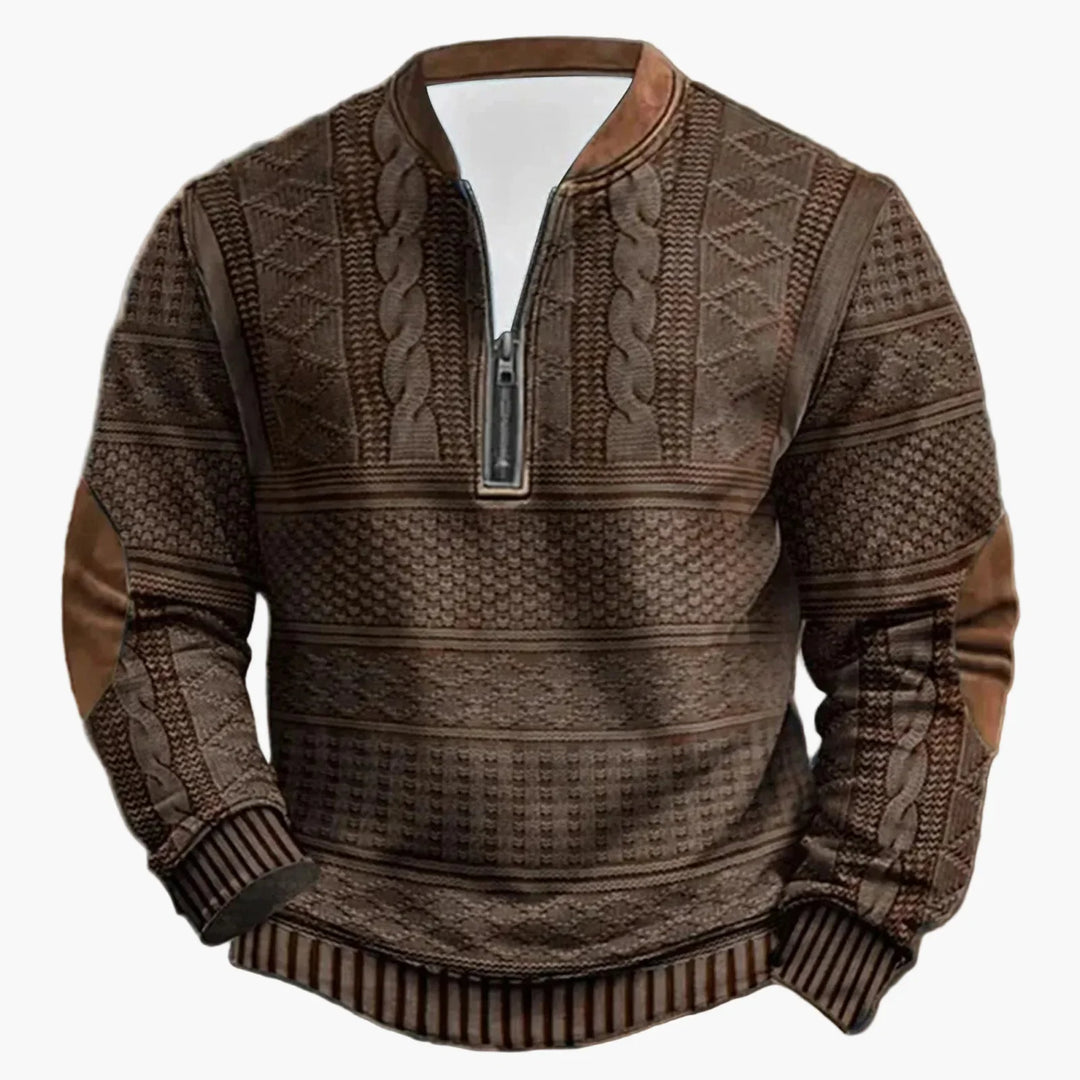 Stilla | Outdoor Casual Pullover med Ståkrave og Lynlås - Moderne Fritidstrøje til Hverdag og Fritid