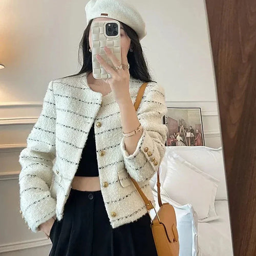 Stilla | Elegant Kort Tweedjakke