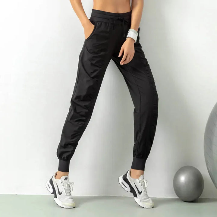 Skovae | Stof Snørebånd Løb Sport Joggers Kvinder Hurtig Tørrende Atletisk Fitness Trænings Sweatpants med To Lommer Bevægelighed Bukser