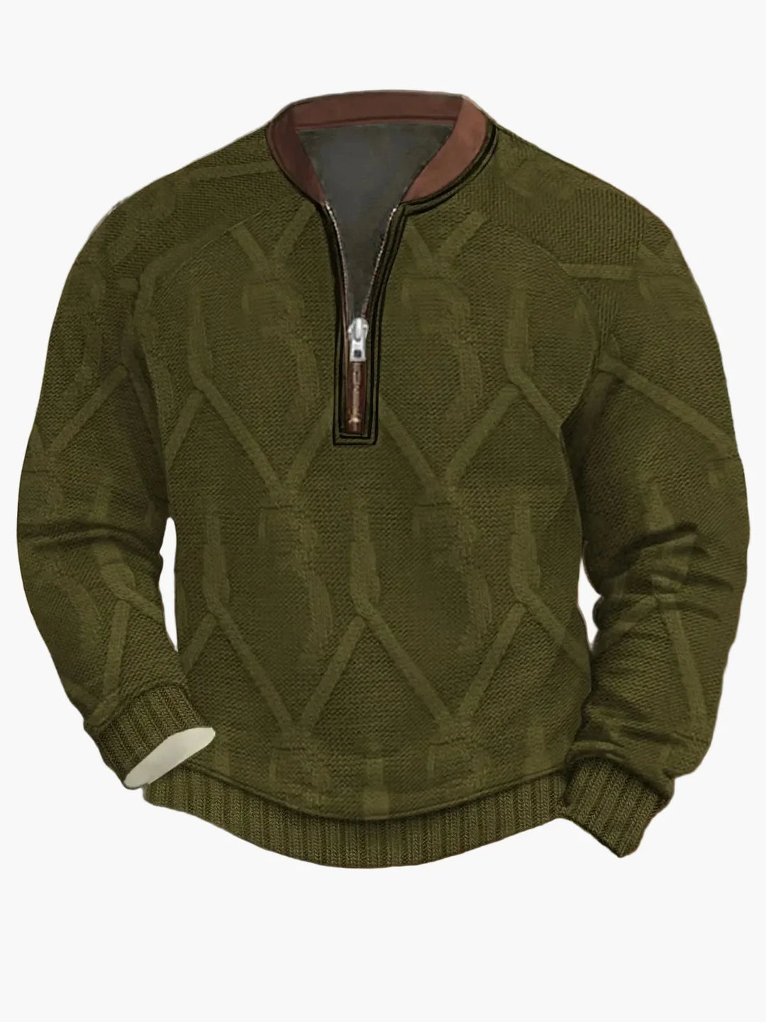 Stilla | Strikpullover med Lynlås - Moderne Fritidslook til Efterår og Forår