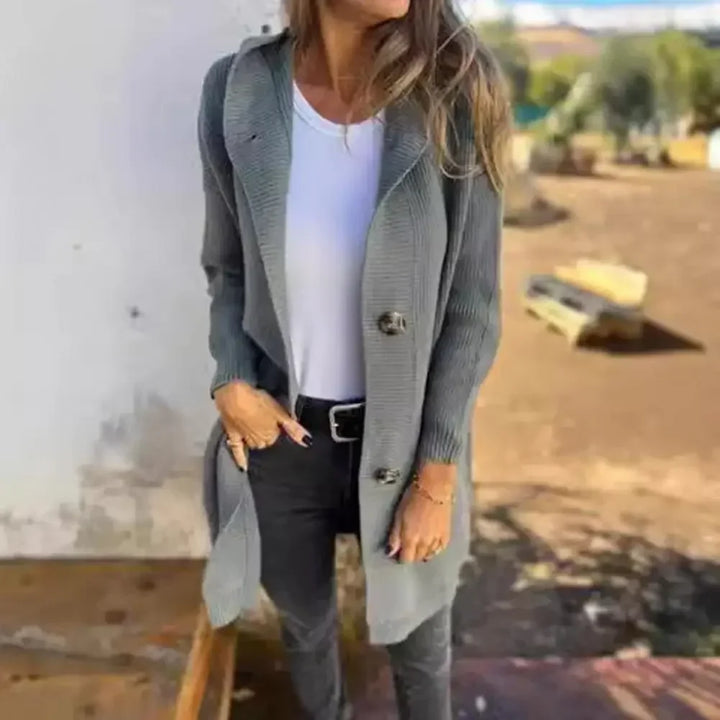 Stilla | Lang Knap Cardigan