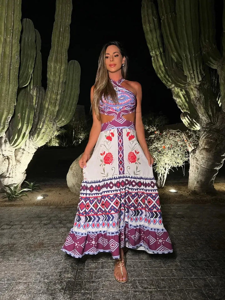Stilla | Boho Kjole Med Trendy Print