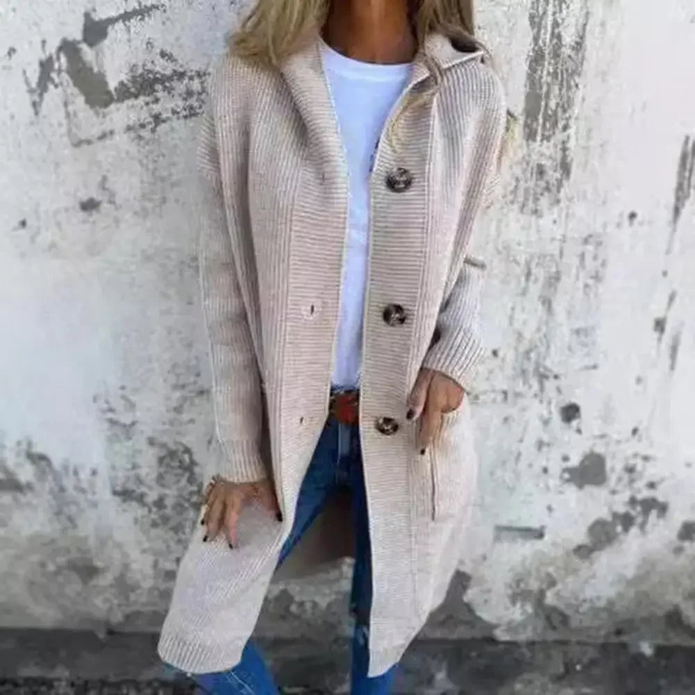 Stilla | Lang Knap Cardigan