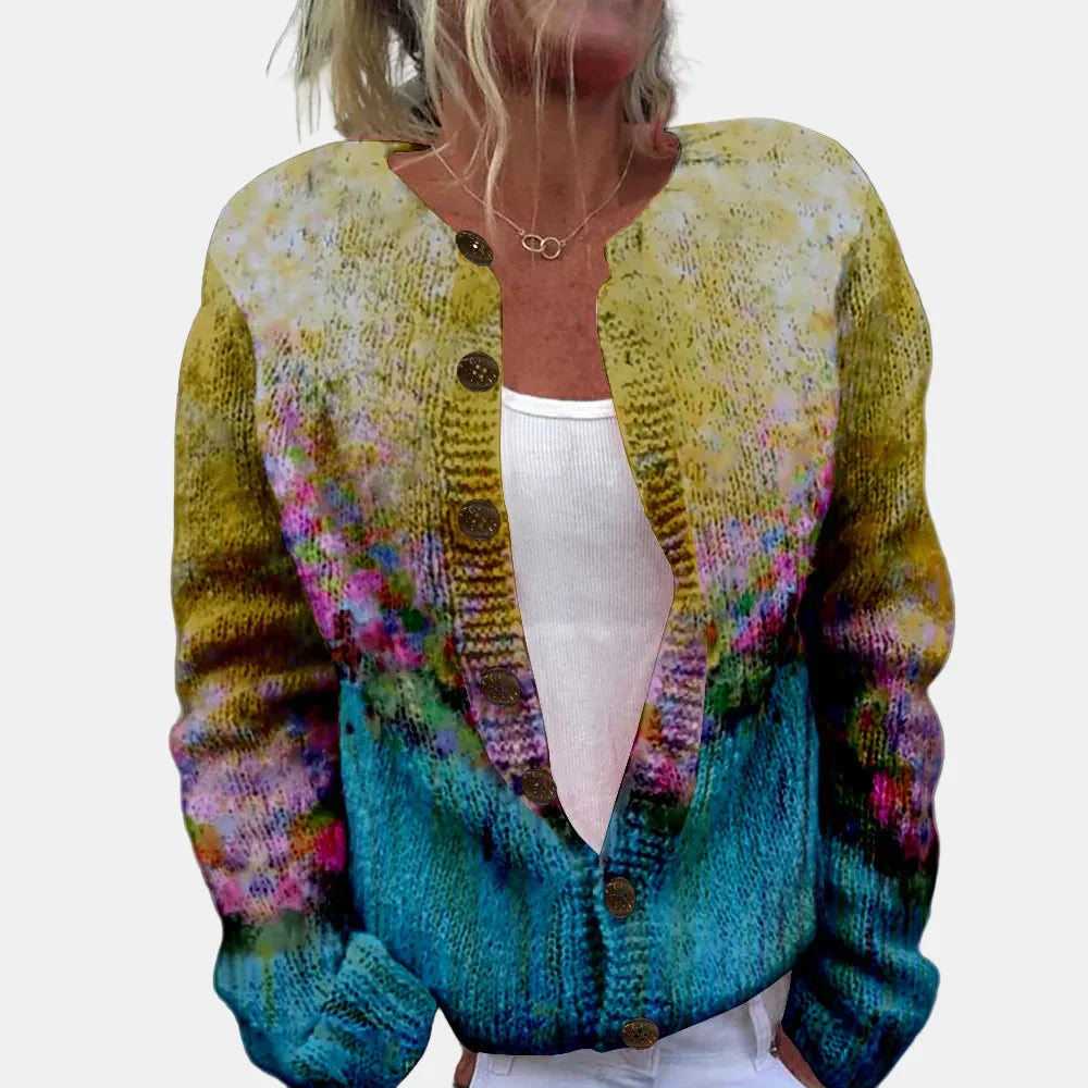 Stilla | Smart Farverig Cardigan