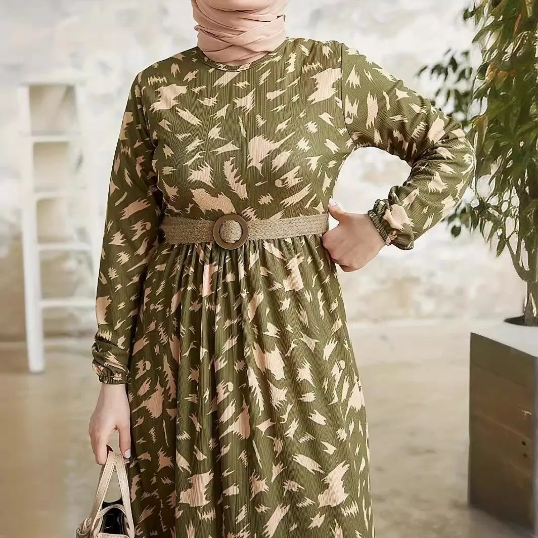 Stilla | Elegant Trykt Langkjole