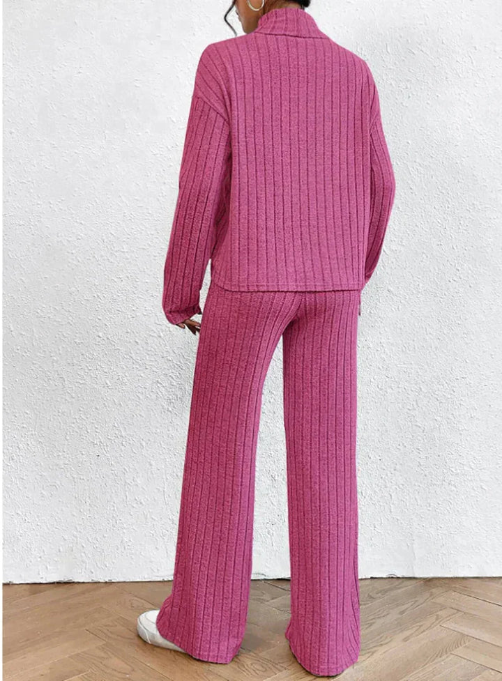 Stilla | Strikbukser og rullekravesweater til kvinder