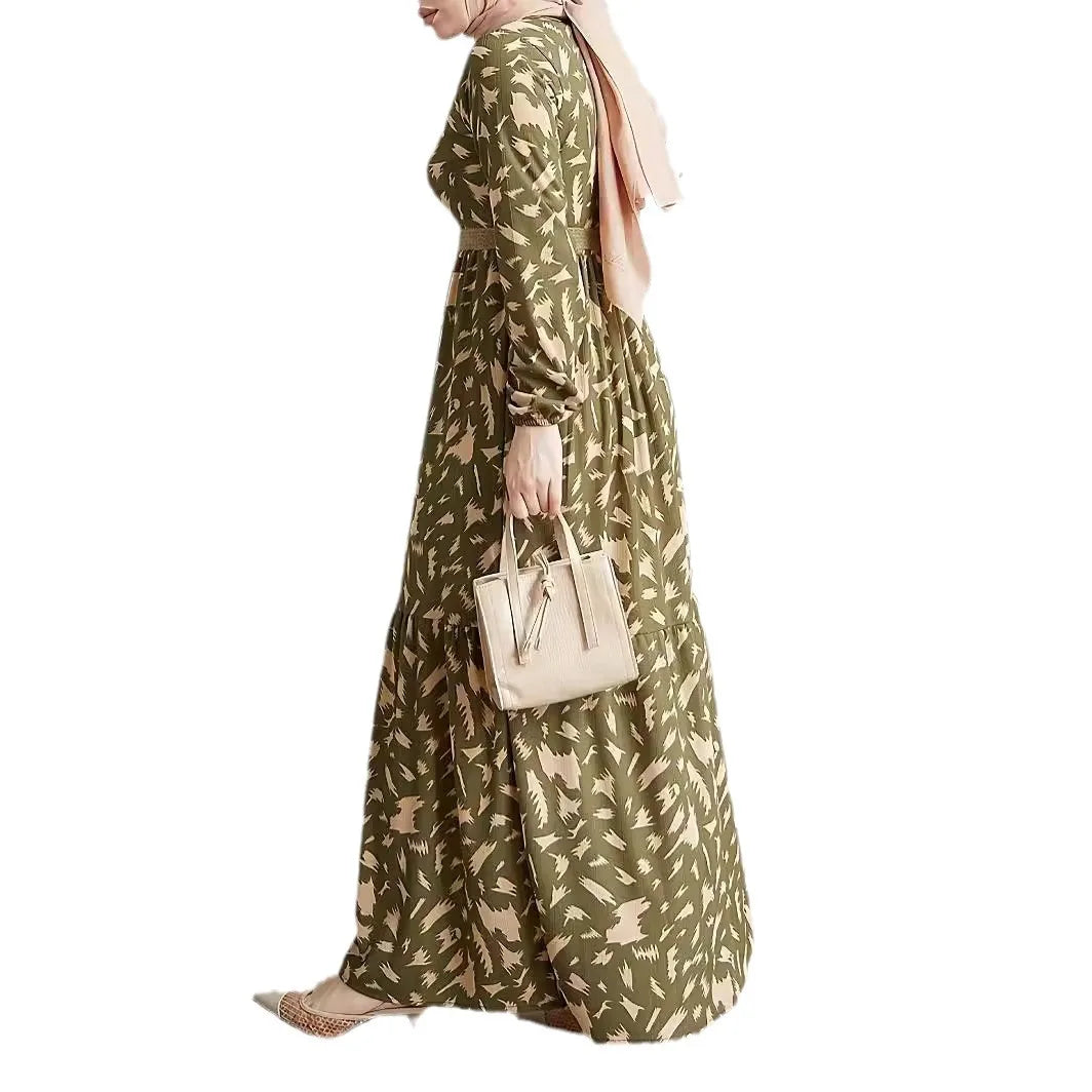 Stilla | Elegant Trykt Langkjole