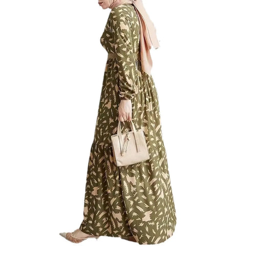 Stilla | Elegant Trykt Langkjole