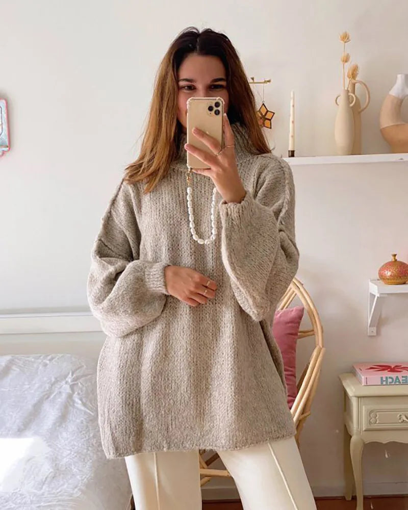 Stilla | Casual Pullover Med Rund Halsudskæring Af Strik Og Lange Ærmer Til Dame