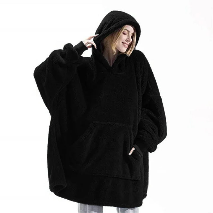 Stilla | Overdimensioneret flannel tæppe hoodie til mænd & kvinder