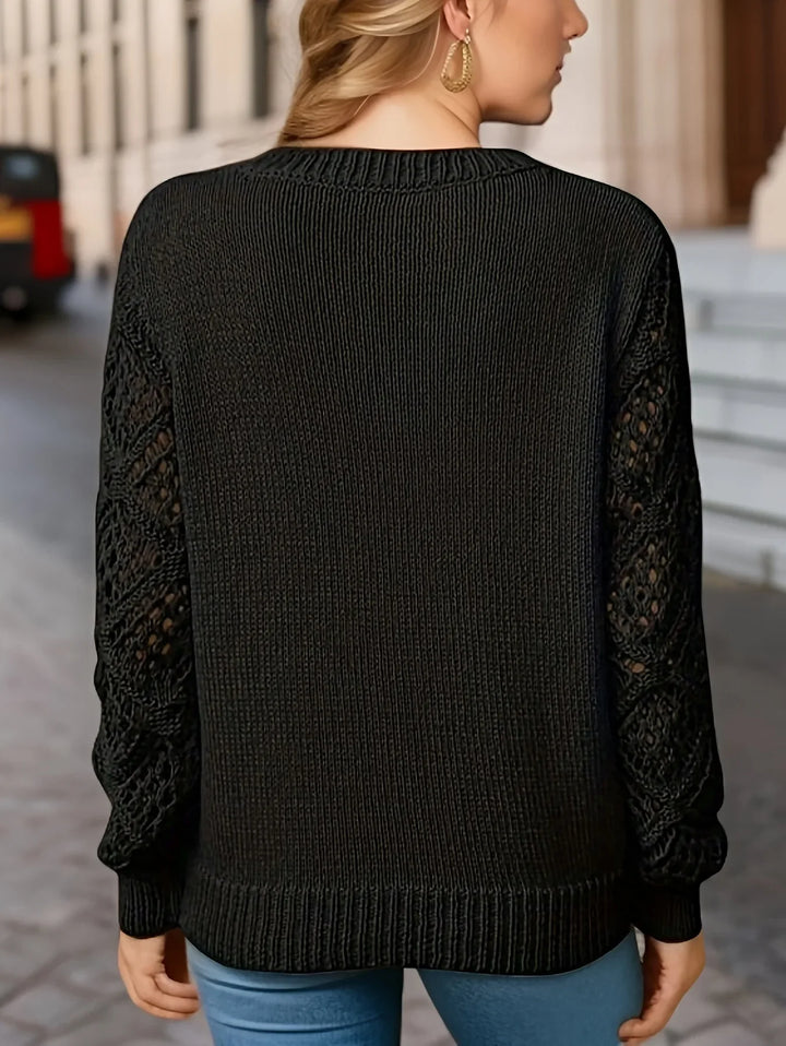 Stilla | Solid V-Hals Strik Sweater