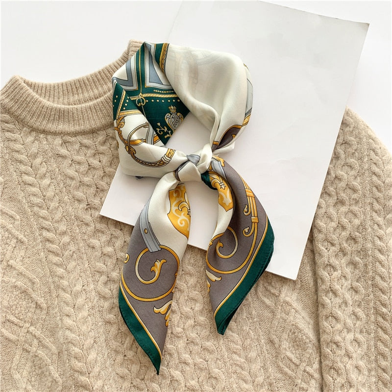 Stilla | Square 100% Silke Chic Kvinders Scarf
