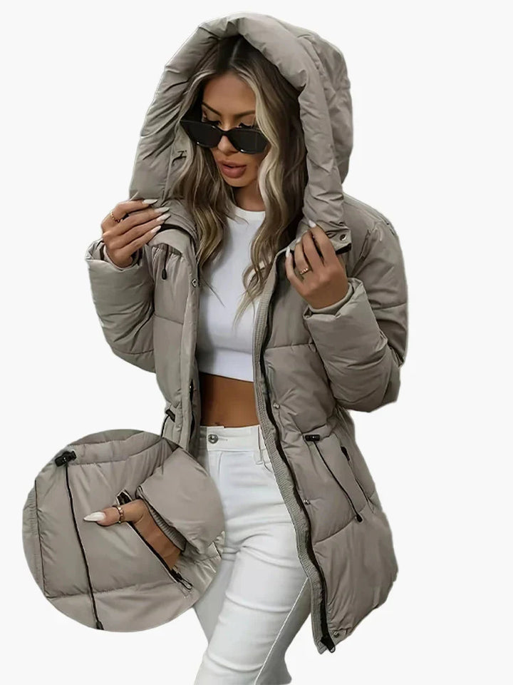 Stilla | Vinter Steppjakke med Hætte - Fashionabel, Varm Frakke til Fritid Og Hverdag