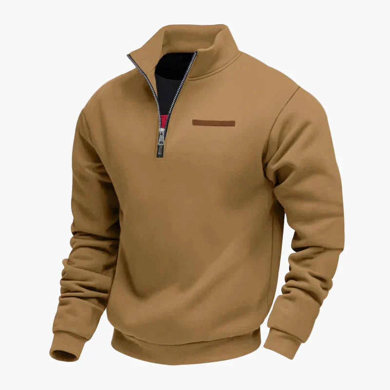 Stilla | Halvzip Sweatshirt Fritidstrøje med Ståkrave - Perfekt til Rejser og Hverdag