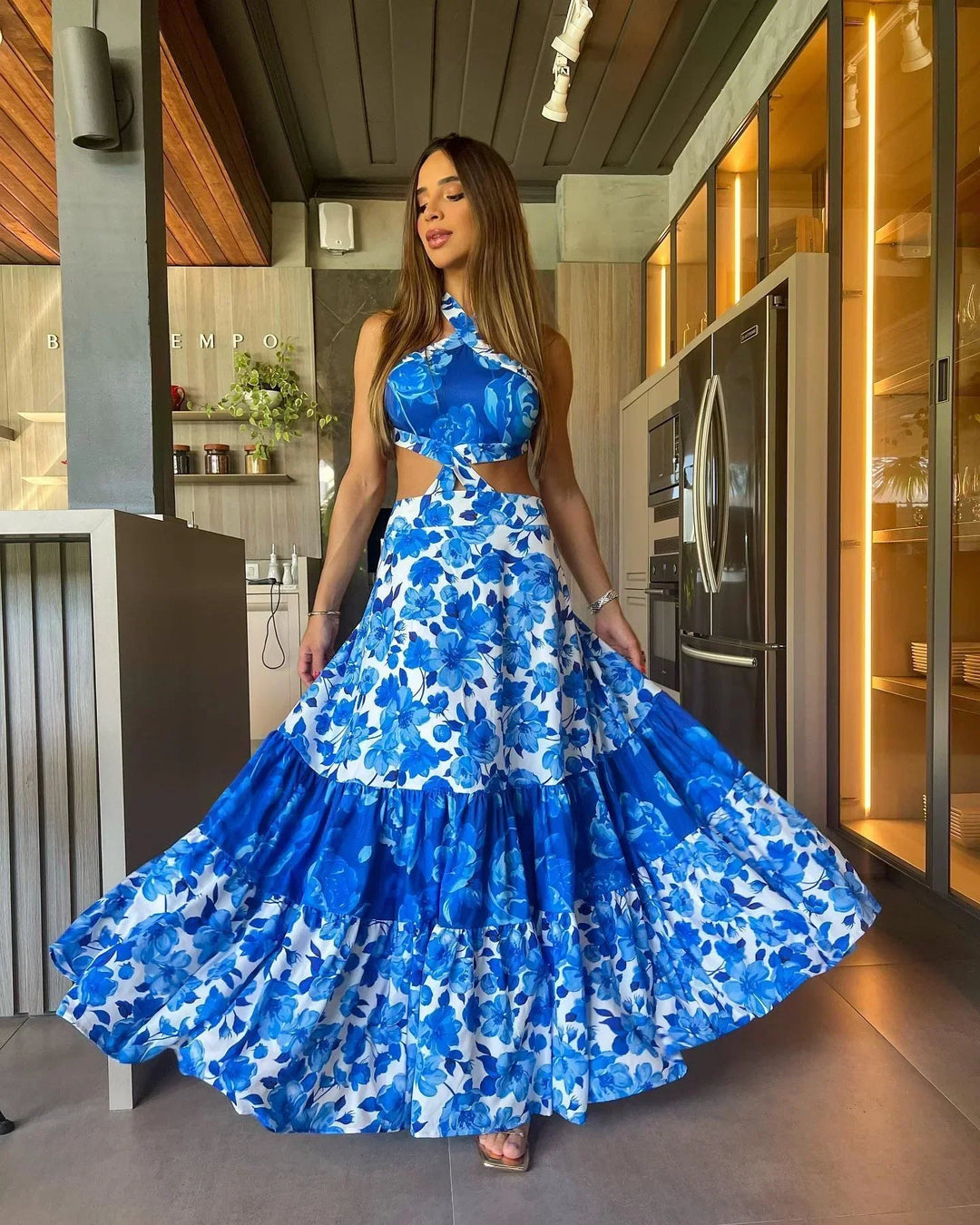 Stilla | Boho Kjole Med Trendy Print