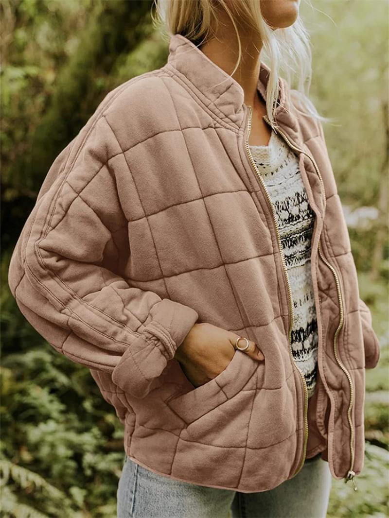 Stilla | Stilfuld Quilted Jakke med Lynlås