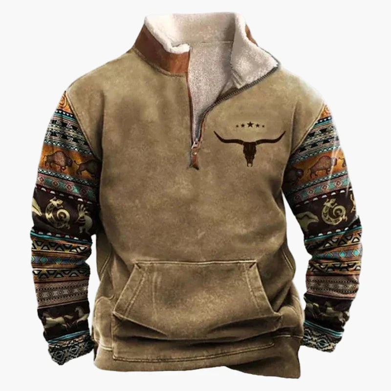 Stilla | Wild West Vintage Pullover - Stilfuld Fritids-Sweater med Western-Charme