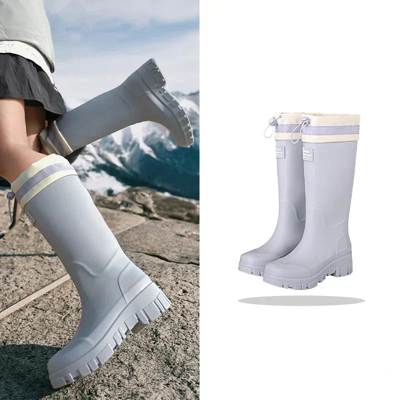 Stilla | Dame vandtætte retro-look gummistøvler med skridsikker sål