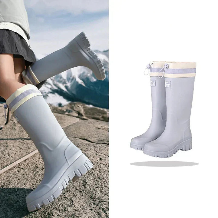 Stilla | Dame vandtætte retro-look gummistøvler med skridsikker sål