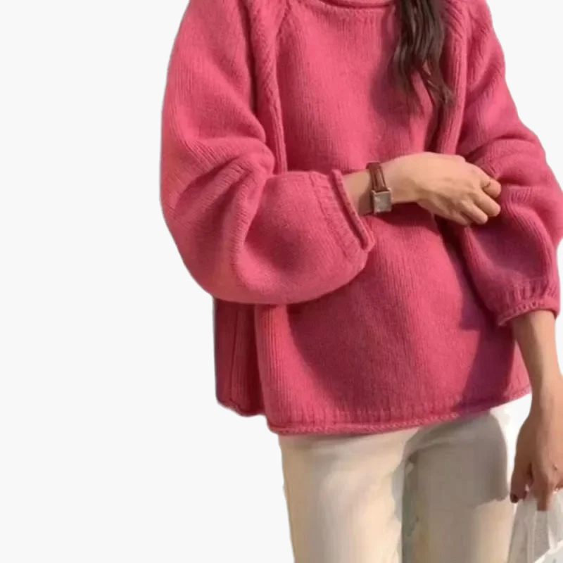 Stilla | Pullover I Fransk Stil - Loose Strikpullover til Hverdag og Fritid
