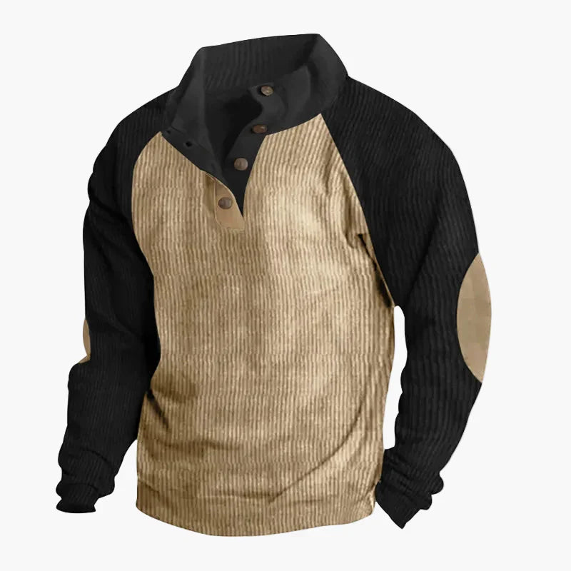Stilla | Fritidsstrik med Vintage Raglan Stil og Knaplukning - Ideel til Hverdag og Udendørs