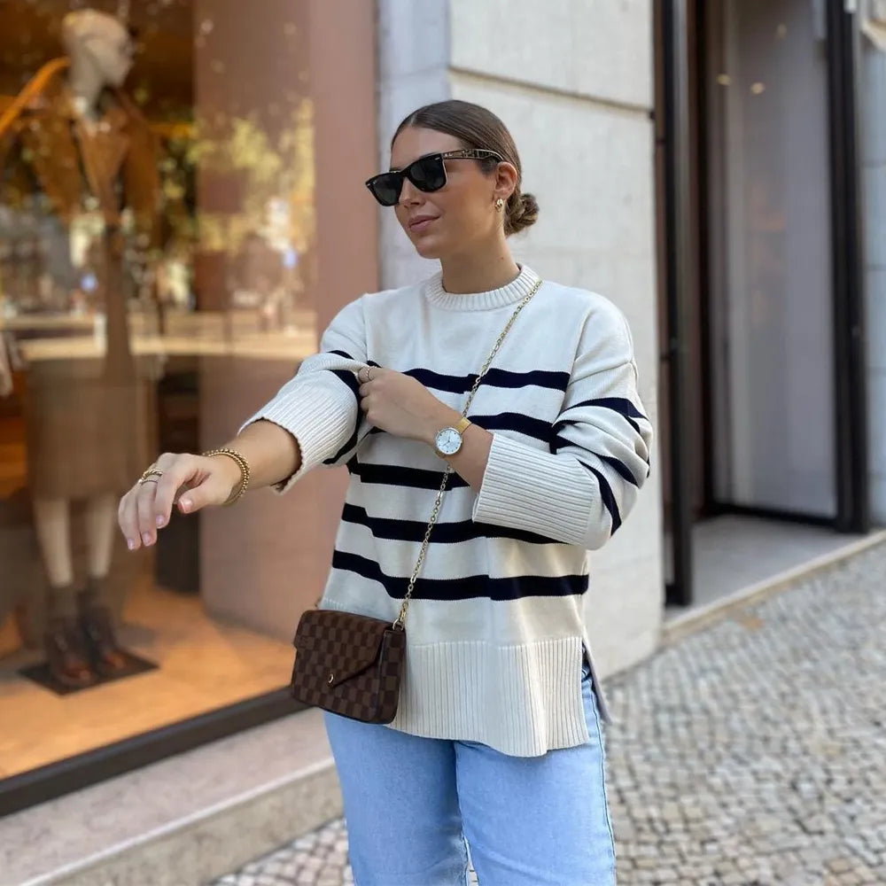 Stilla | Stribet Pullover Sweater