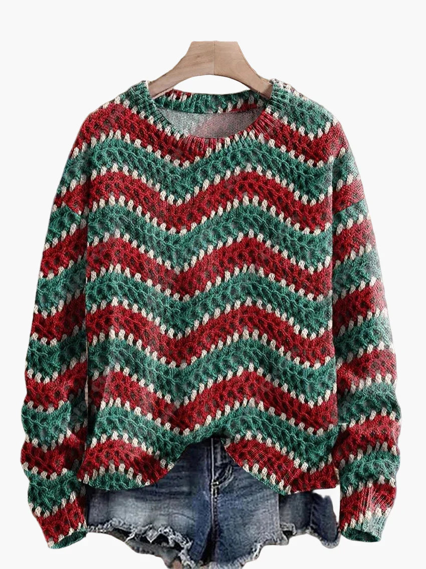 Stilla | Juletrøje med Festlige 3D-Broderier - Ideel til Ferier, Fester & Vinter