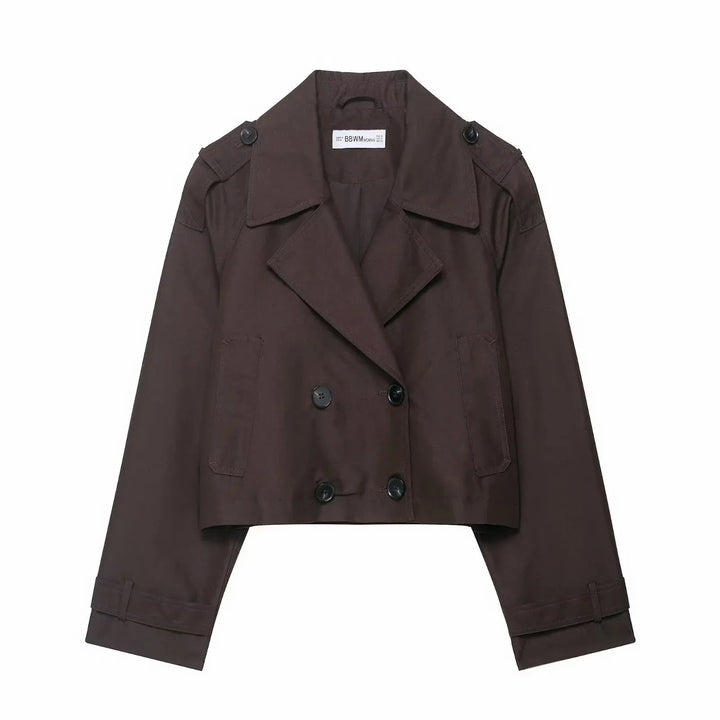 Stilla | Trenchcoat Dame - Dobbelt Rækket Design med Funktionelle Lommer
