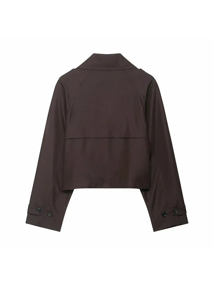 Stilla | Trenchcoat Dame - Dobbelt Rækket Design med Funktionelle Lommer