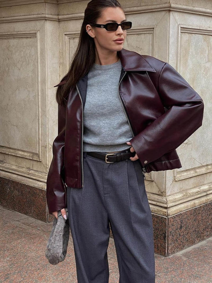 Stilla | Streetwear Pu-Læder Jakke Cassie