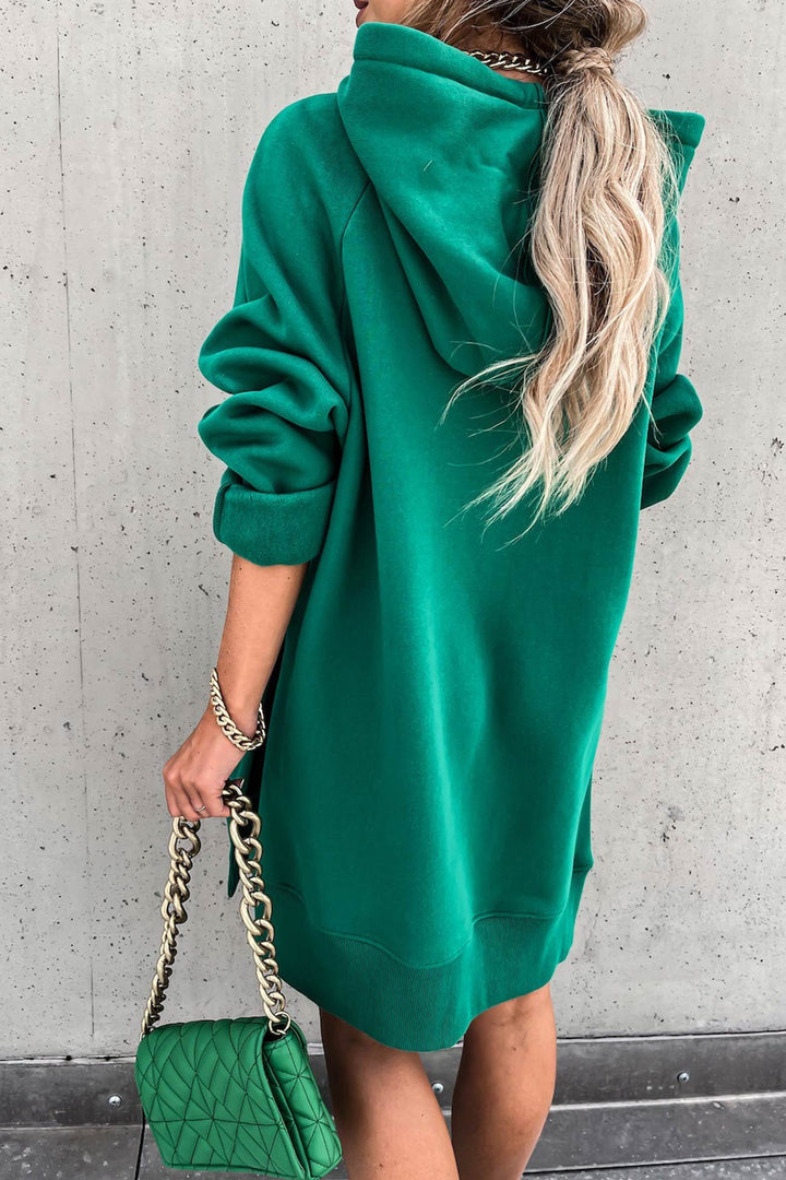 Stilla | Uni Hoodie med mellemlangt snit og slids